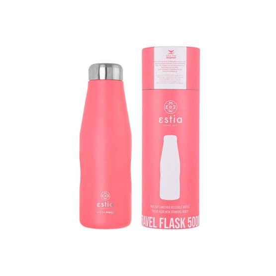ΠΑΓΟΥΡΙ ΘΕΡΜΟΣ ESTIA TRAVEL FLASK SAVE THE AEGEAN 500ml FUSION CORAL