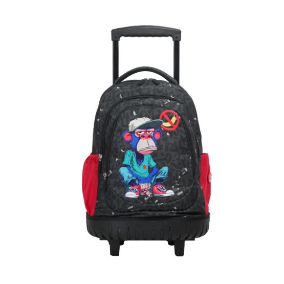 ΤΣΑΝΤΑ LYCSAC ΠΛΑΤΗΣ TROLLEY KIDS COLLECTION ME AND MY MONKEY 4 ΘΕΣΕΩΝ 03747