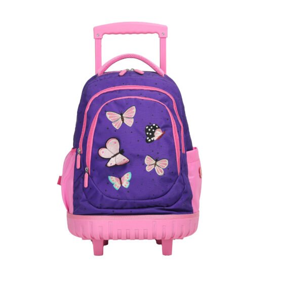 ΤΣΑΝΤΑ LYCSAC ΠΛΑΤΗΣ TROLLEY KIDS COLLECTION BUTTERFLIES 4 ΘΕΣΕΩΝ 03847